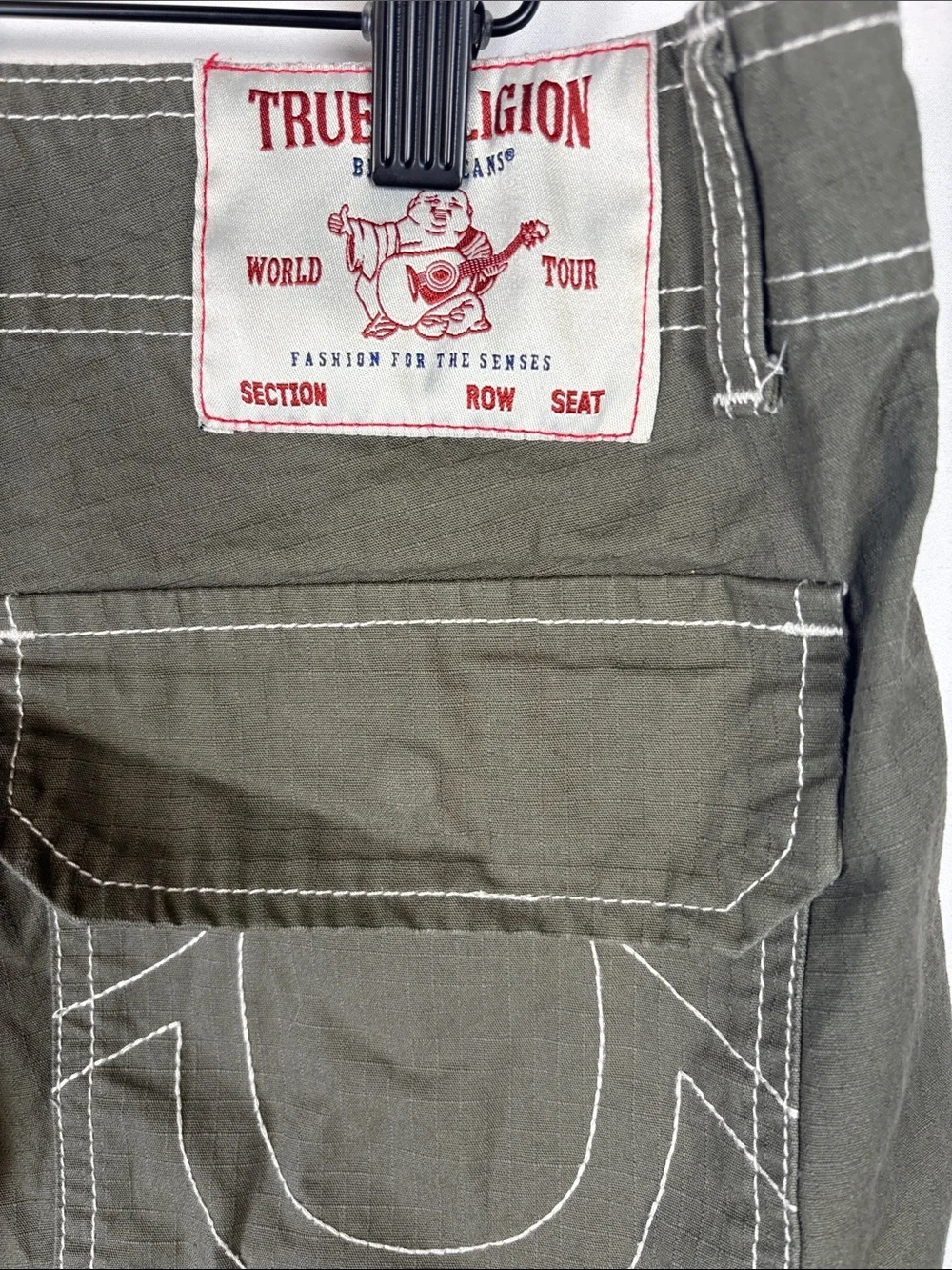 TRUE RELIGION Pants Men's Green Ripstop Cargo Pant